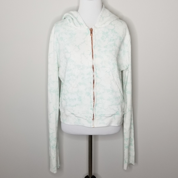 white floral hoodie